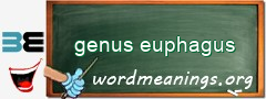 WordMeaning blackboard for genus euphagus